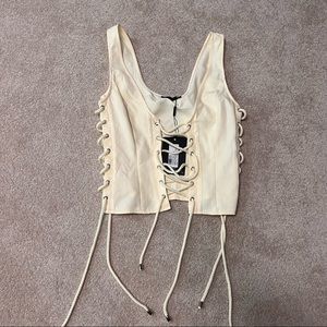 PLT lace up top